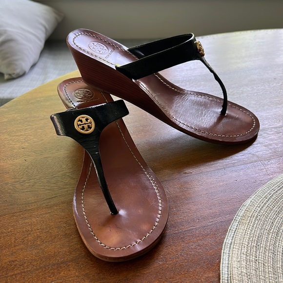 Tory Burch Cameron Wedge Sandals - Picture 2 of 6